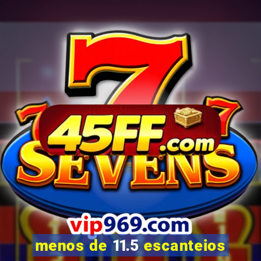 menos de 11.5 escanteios